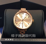 美国代购 Marc Jacobs 玫瑰金大表盘 不锈钢时尚女表手表 MBM3364
