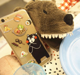 熊本熊くまモンKumamon透明卡通日本手机壳黑熊可爱iPhone6软壳