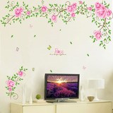 温馨贴纸墙贴卧室床头玄关家装墙壁纸可移除客厅电视背景贴画装饰