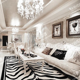 欧式现代时尚黑白条纹地毯客厅沙发茶几地毯卧室床边宜家地毯满铺