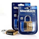 WORDLOCK 4位英文字母密码锁 工具箱健身房大门大号挂锁 密室道具