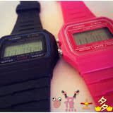 #粉色现货# 英国代购卡西欧方形多色 电子表F-91WC 多多同款 手表