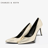 CHARLES&KEITH高跟鞋 CK1-60360884 尖头金色性感细单鞋女