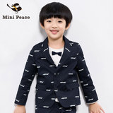 minipeace太平鸟童装2016春款男童外套时尚长袖便服外套小西装