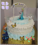 冰雪奇缘水果奶油生日蛋糕创意卡通儿童北京南京天津上海杭州配送