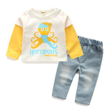 1-2岁男宝宝春季卡通衣服3-4岁婴幼儿童春秋装套装童装长袖2件套
