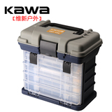 KAWA新款多功能路亚抗压工具箱5层路亚配件盒钓鱼工具箱配件箱