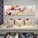 画龙沙发背景墙三联画现代简约客厅装饰画 卧室欧式壁画挂画墙画