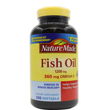 美国原装进口Nature Made fish oil深海鱼油软胶囊1200mg200粒