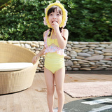 外贸原单可爱公主儿童泳衣女童宝宝泳装泡温泉裙式连体游泳衣