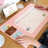 韩国PLAN d大号办公桌垫板多功能工作学习桌垫附2015年日历计划纸