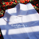 【Candycandy】正统学生丸襟圆领娃娃领幼稚园jk 长袖短袖衬衫