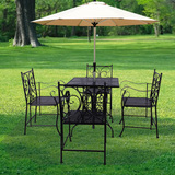 欧式铁艺户外桌椅休闲庭院桌椅套件露天咖啡酒吧桌椅组合