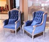 欧美式客厅卧室单人双人三人实木皮艺布艺沙发椅子小户型组合特价