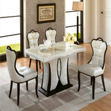 欧式大理石餐桌椅组合 现代韩式实木长方形饭桌子小户型餐桌椅组