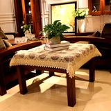 餐桌布电视柜床头柜台布盖布咖色红木家具专用桌布布艺长方形台布