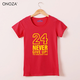 ONOZA2016春夏修身简约打底t恤女个性24号科比字母学生棉短袖883