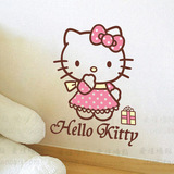 hello kitty 墙贴 贴纸防水贴 儿童房卧室装饰可移除 床头温馨贴