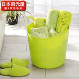 日本进口inomata 脏衣篮子塑料衣服收纳筐洗衣框玩具篓杂物收纳桶