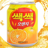 韩国进口饮料乐天粒粒橙汁238ml 夏日果味桔子果汁饮品 橘子汁橙C