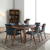 哲森大理石餐桌椅组合 简约现代休闲 长方形理石餐桌实木餐桌 ZS0