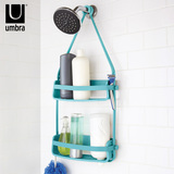 umbra简约浴室置物架壁挂卫生间创意挂钩收纳架吸盘架子2层吸壁