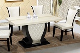 饭桌人8法式餐台实木小户型1，4米1，6韩式欧式大理石餐桌椅组合6