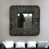 影子盒 欧式创意抽象沙发背景墙饰高档壁挂镜浴室镜玄关艺术镜子
