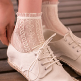 春季新款 韩国肤色蕾丝袜子短袜女士 超薄款丝袜水晶袜公主推推袜