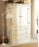 简约现代卧室衣柜 美式实木创意衣柜 地中海风格两门多功能衣柜