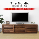 整装宜家北欧简约现代新款实木家具日式橡木原木电视柜客厅组合柜