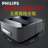 飞利浦HDP1690 Screeneo 3D智能短焦投影仪 高清1080P影院投影机