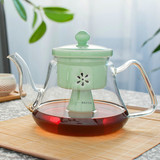 器耐热玻璃茶具养生壶陶瓷过滤直火煮茶壶电陶炉加热蒸茶壶蒸汽茶