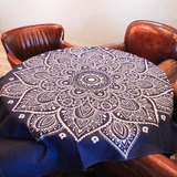 民族风田园古典棉麻布艺餐桌台布盖布茶几中式加厚几何图案桌布