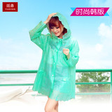 韩版时尚韩国蕾丝斗篷成人女雨披TPU防风透明雨衣 旅游户外雨衣