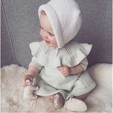 涵家婴童装 INS婴幼儿毛衣裙帽子套装小宝宝针织连衣裙女童针织衫