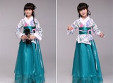 女童汉服儿童古装齐胸襦裙民族服装古筝表演服韩版长裙古装合唱服