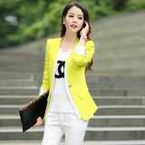 春秋时尚职业西装女中款常规修身显瘦长袖韩版休闲女式小西装外套
