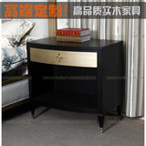 美式欧式新古典实木单抽床头柜 简约后现代床边柜 卧室家具可定制