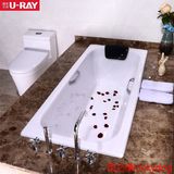 卫浴嵌入式铸铁搪陶瓷普通浴盆1m小浴池1.5/1.6/1.7米大浴缸
