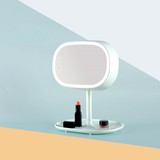 创意储物多功能镜子台灯MUID可充电式LED化妆镜台灯 卧室床头灯