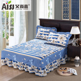 床裙单件 纯棉全棉防滑简约床盖床套床罩1.8米2.0m1.5床垫保护套