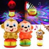 新款音乐卡通猴子发光电动灯笼彩虹圈满天星创意儿童地摊玩具批发