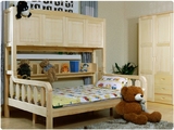 江西厂家直销环保樟子松木实木家具可定做儿童组合床多功能储物床