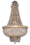 美国代购 古董摆件 法国路易十六串珠水晶镀金黄铜吊灯古玩收藏