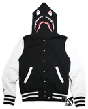 【NESS现货】bape shark hoodie 棒球 鲨鱼 棒球服 外套卫衣夹克