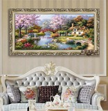 欧式手绘客厅油画风景玄关装饰画沙发背景墙壁画正品挂画托马斯