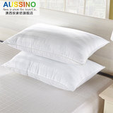 Aussino/澳西奴家纺床上用品 舒柔对枕全棉枕芯一对装枕头包邮正