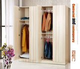 宜家简易组合单门2门3门4门储物实木质大小衣柜儿童衣柜衣橱定制