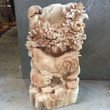 崖柏全家福 十二生肖 创意根雕摆件 传统手工木质雕刻高档工艺品